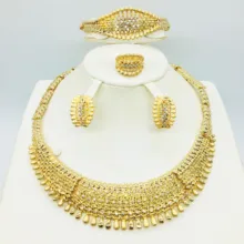 Joyería de moda conjunto de joyas para mujer colgante, pendientes, collar romántico joyería de la boda de fiesta de joyería(China)