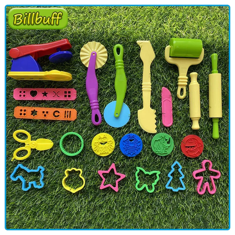 

22pcs Slimes Play Dough Tool Accessories Plasticine Animals Model Modeling Clay Kit Soft Clay Plastic Sets Toy for children Gift