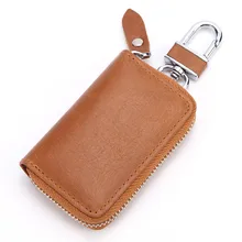 Ключница для мужчин и женщин из натуральной коровьей кожи держатели ключей от автомобиля ключница для мужчин многофункциональная домашняя сумка для ключей