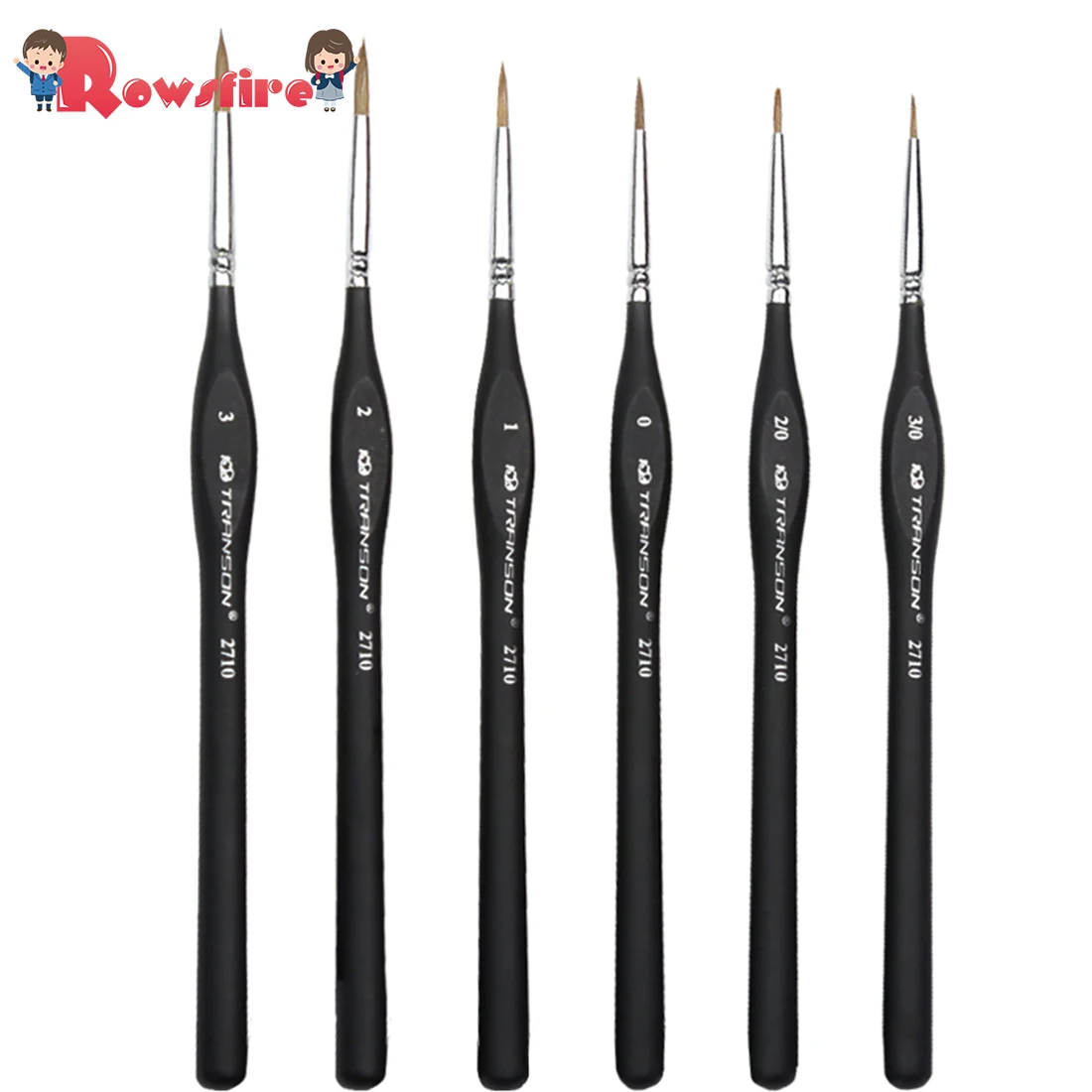 

6Pcs Wolf Hair Miniature Paint Brushes Set for Fine Detailing and Rock Painting Models Paint by Numbers Supplies Kit