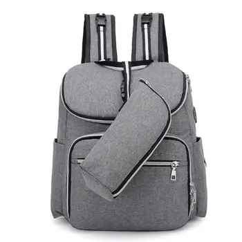 

Solid Multi-function Fashion Mummy Bag Out New Portable Diaper Bag Backpack Maternity Bag Baby Bags for Mom Stroller Bag