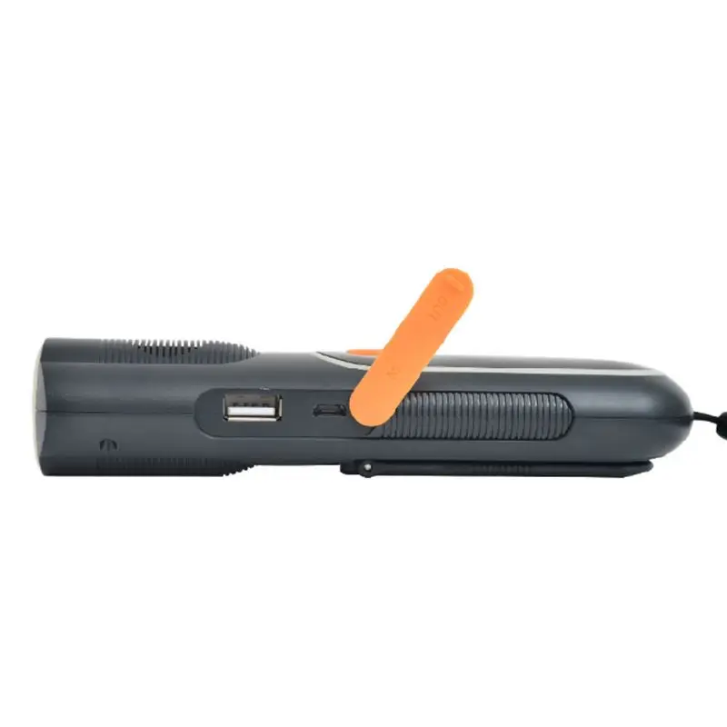 

Hand Crank Powered Flashlight AM/FM Weather Radio USB For Hiking Camping