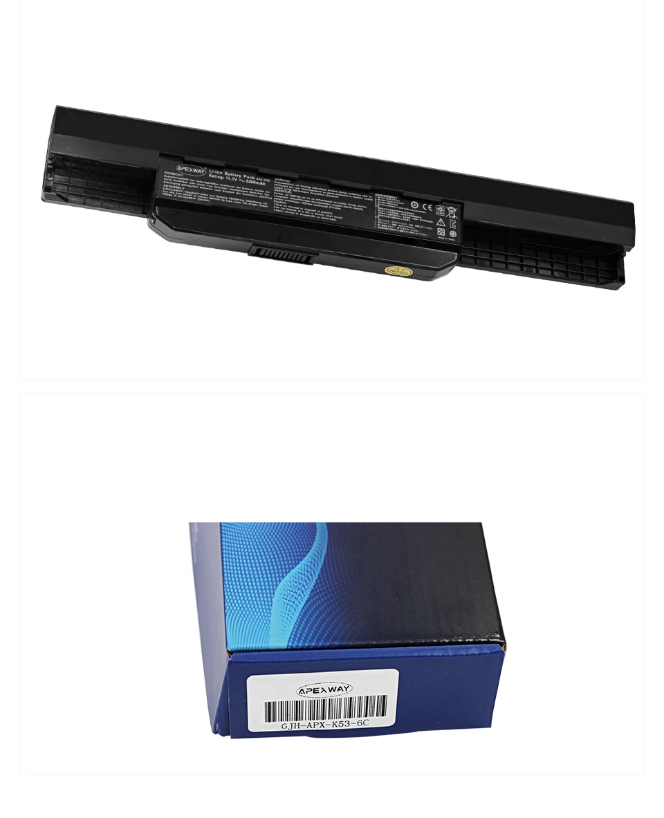 ApexWay Батарея для Asus A32-k53 A42-K53 A31-K53 A41-K53 A43 A43J A53J A53 K43 K53 K53s X43 X43s X44 X53 X54 X84 X53S