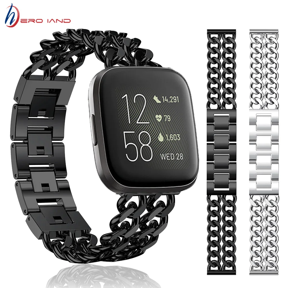 

Alloy Strap For Fitbit Versa 2 Smart Bracelet Band Loop Adjustable Metal Wristband Strap For Fitbit Versa / Versa lite correa