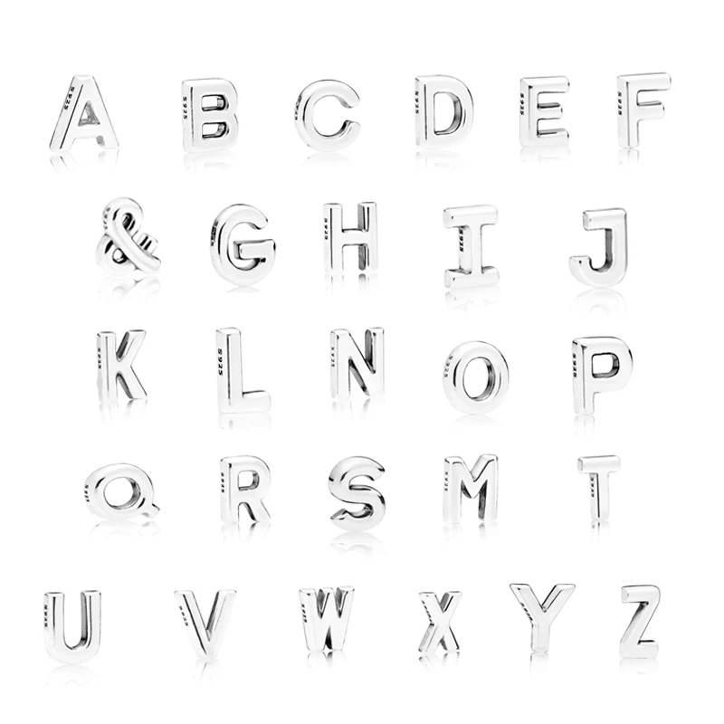 

PDB 04 Silver 925 FLOATING LOCKET Small Charm 26 letter Floatingbox Series Series Fit Decorative Box Original model A-Y