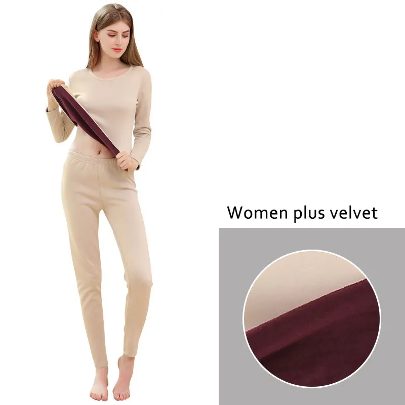 Men's and Women's Seek Thermal Winter Underwear Long Johns Merino Wool Thermo Shirt+Pants Suit Plus Velvet - Цвет: 08