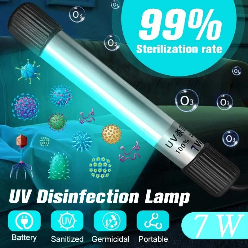 

UV Sterilizer Sterilization Lamp UVC Light Sterilizer Desinfection Germicidal Lamp UVC Led Handheld Disinfectant For Home Clean