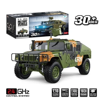 

JTY Toys 1:10 Hummer RC Trucks 4X4 Military Vehicle 30km/h Metal Drive System Waterproof Remote Control Truck Buggy Crawler Car