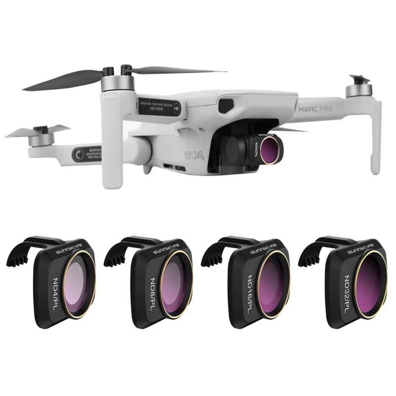 New WWI Mavic Mini ND/PL Filters Set ND4/PL ND8/PL ND16/PL ND32/PL Lens Filters with Polarizer for DJI Mavic Mini 4K Drone Camera 