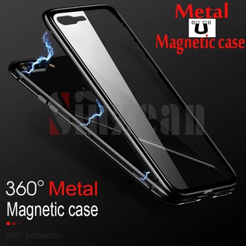

Sinzean 50pcs For IPHONE 78 Plus/XS MAX/XR Metal Magnetic case For IPHONE 11 Pro MAX 2 in 1 Tempered Glass Megnetic Case