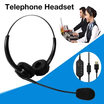 

HT103U USB Telephone Headset Earphone Headphone Noise Cancelling Microphone Mic Noise Cancelling For Desk Phones