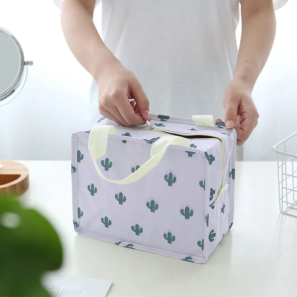 Портативный Ланч-мешок термо изолированный Ланч-бокс сумка-холодильник Сумочка Bento мешок ужин контейнер школьные пищевые сумки для хранения#09