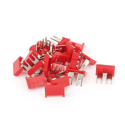 

400V 10A 2 Postions Pre Insulated Terminal Jumper Strip Fork Red 20pcs