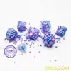 Bescon Peacock Pearl Polyhedral Dice Set, Pearl Poly RPG Dice set of 7 1