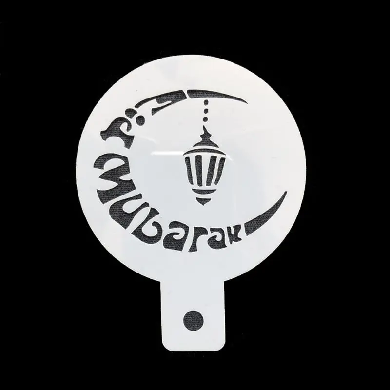 6 шт./компл. ИД Мубарак Рамадан Кофе Цветок спрей Трафареты торта украшения DIY Плесень Fondant(сахарная) шаблон