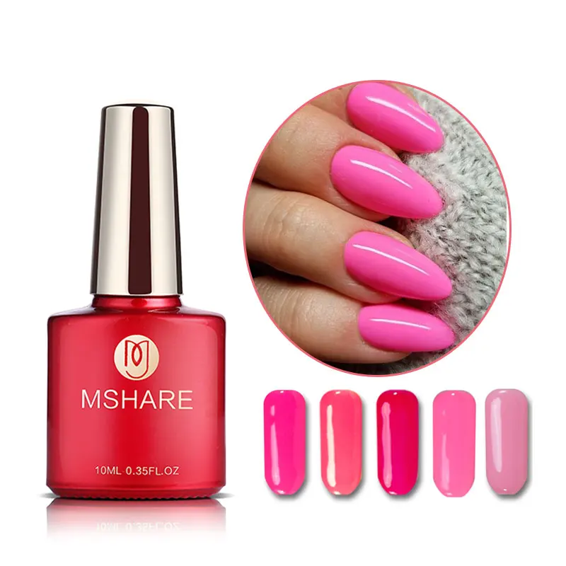 

MSHARE Light Pink Nail Gel Varnish Neon Lacquer Soak Off