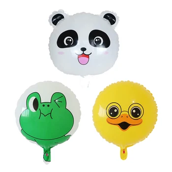 

50pcs 18inch Animal Balloon Kids Birthday Party Decoration Animal Head Duck Frog Panda Foil Balloon Baby Shower Supplies Toys
