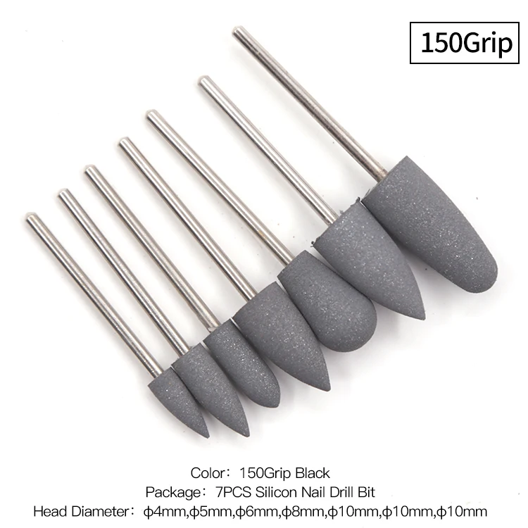 7PCS Silicon Nail Drill Bit Rotary Burr Cutters for Manicure Machine for Manicure Nail Drill Cutter for Nail Cutter for Pedicure - Цвет: AN-SET102