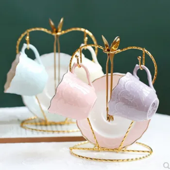 

Cute Minimalist Ceramic Cup With Spoon White Nordic Afternoon Tea Cups Travel Simple Office Coffee Cup And Saucer Set BA60BYD