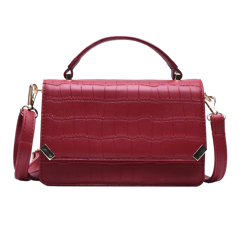 

Fashion Woman Shoulder Bag Crocodile Pattern Simple Female High Quality Imitation Leather Handbag Layering Youth Lady Small Bag
