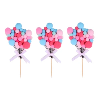 

20pcs/Pack Creative Special Woll Ball Balloons Colorful Cake Decor Birthday Party Supplies (Assorted Color)