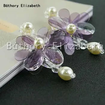 

Elizabety New Flower Handmade Bohemia Earrings Women Fashion Long Hanging Earrings Crystal For Female Wedding Party Jewelry