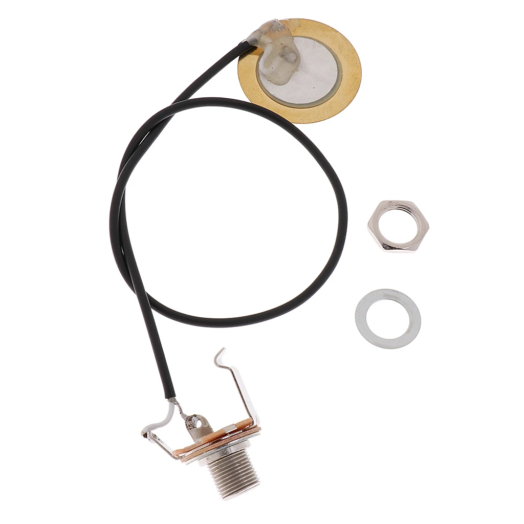1 Set Steel Prewired Pickup Piezo Transducer Amplifier For Violin