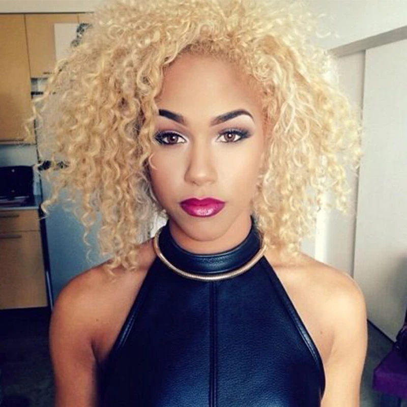 blonde curly wigs