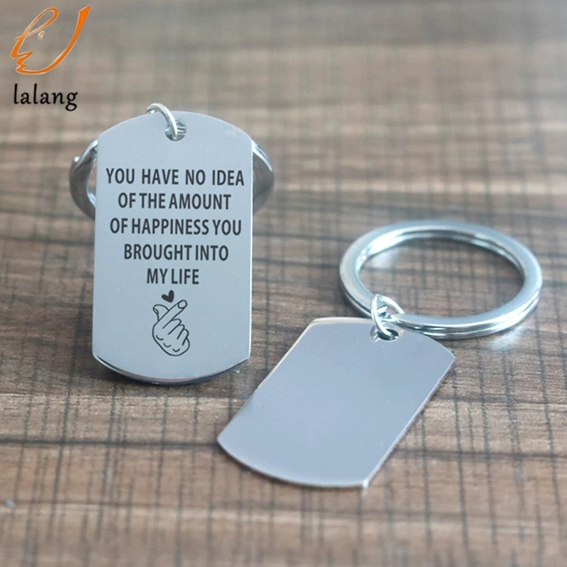 Creative Keyring YOU HAVE NO IDEA OF THE AMOUNT Stainless Steel Pendant Lettering Key Chain To Best Friends Gift