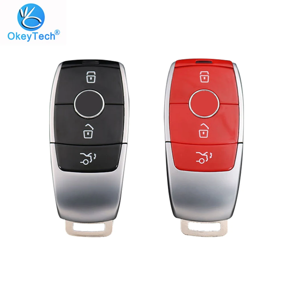 

OkeyTech Remote Car Key Shell Case Cover Fob for Mercedes Benz C200L E300L S320 GLC 3 Button Red Black White Color New Arrival