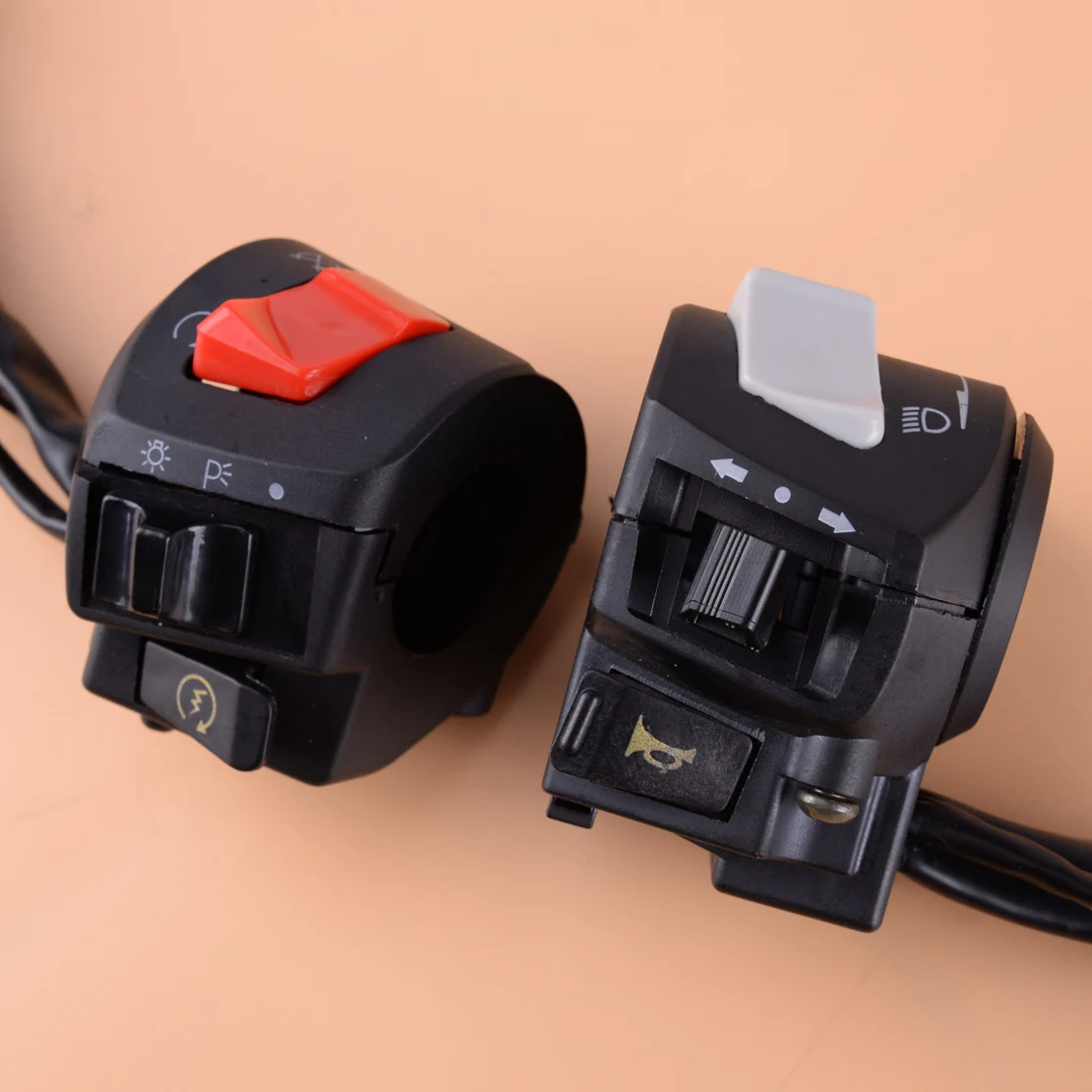 Sinal de Volta Esquerda e Direita Dwcx Motocicleta Guiador Chifre Farol Interruptor Partida Elétrica Acessórios 7 - 8 6 Dwcx 7 8