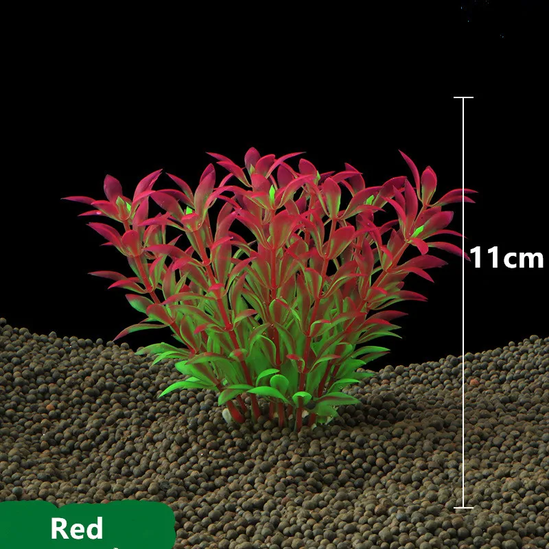 Аквариумные искусственные растения, украшение аквариума, озеленение, фиолетовая вода, трава, украшения с лотосом, водные цветы, водоросли, растение, Декор - Цвет: Red