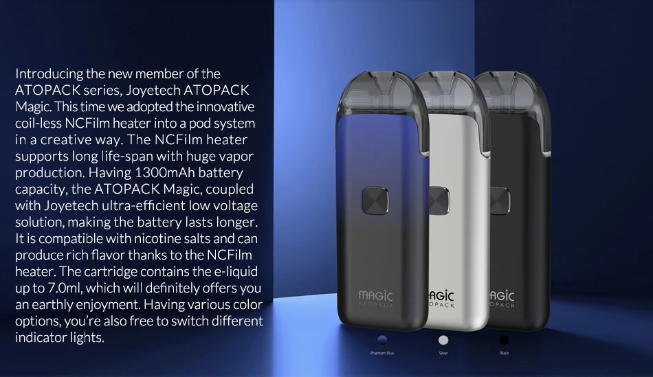 pod Комплект Joyetech atopack magic kit 7 мл подходит для NCFilm нагреватель электронная сигарета встроенный аккумулятор 1300 мАч