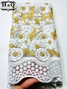 

Tulle Lace Fabric 2020 Latest High Quality African Nigerian Mesh Lace Fabric 5 Yards French Laces Fabric For Nigerian Party
