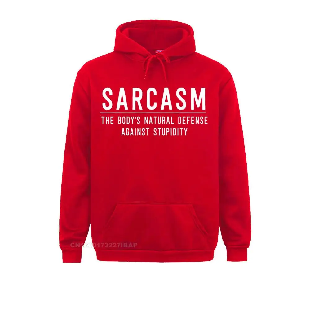thumbnail image 1 of Sarcasmo La defensa natural del cuerpo contra la estupidez Sudaderas geniales para hombres Sudaderas con capucha de otoño Ropa de diseño Manga larga Rife, 1 of 5