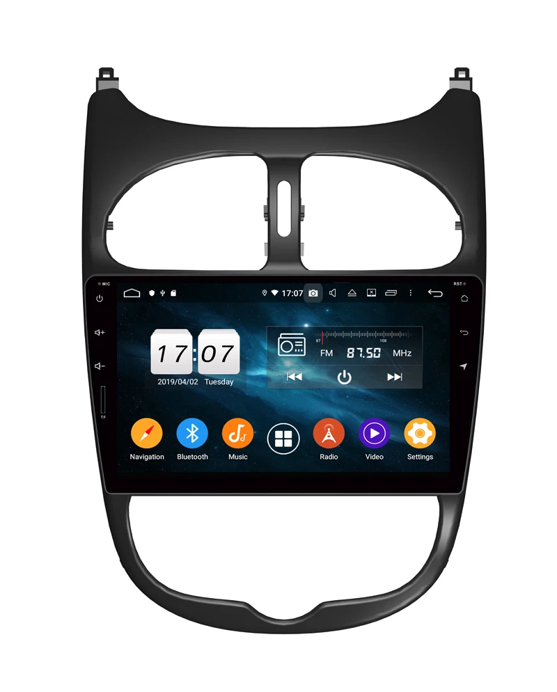 Android 9,0 Специальный автомобильный dvd-плеер для PEUGEOT 206 PG206 Автомобильный мультимедийный gps навигатор wifi USB dsp Авторадио