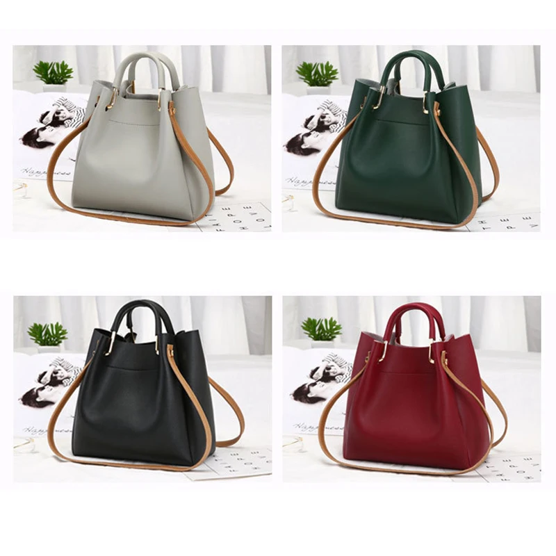 Beste Vintage PU Lederen Dames Handtassen Vrouwen Messenger Bags Tote Designer Crossbody Schoudertas Boston Hand Bags Hot Koop