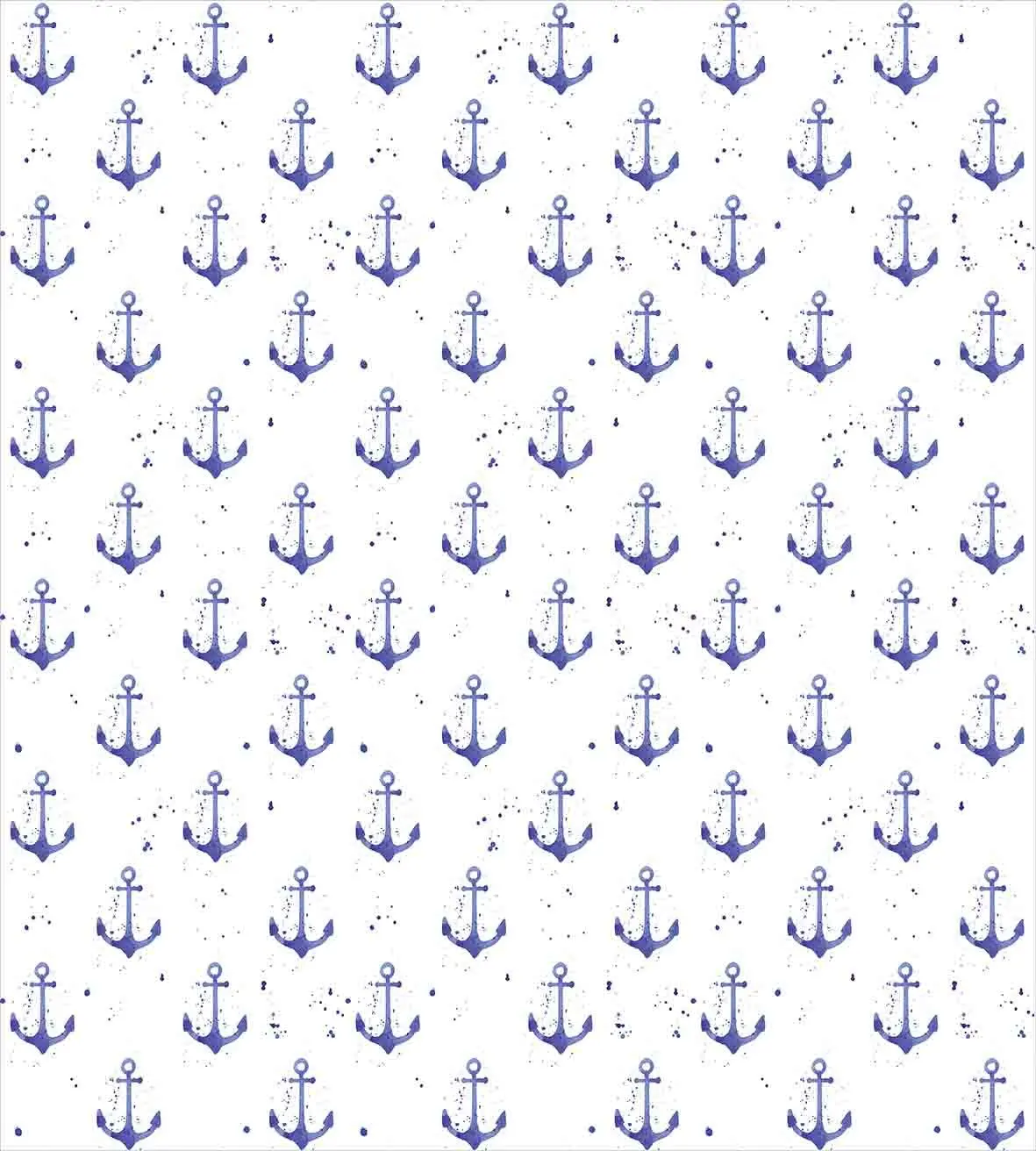 Anchor Duvet Cover Set Aquarelle Anchor Motifs with Paint Splashes Nautical Monochrome Design Decorative 3 Piece Bedding Set