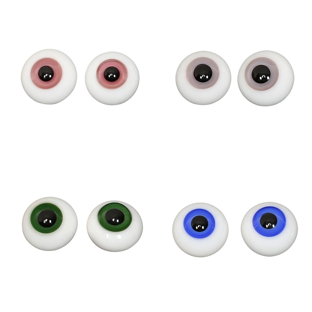 2Pcs 10mm Glass Round Eyeballs for BJD Dolls and Toys DIY Making Craft Supplies New