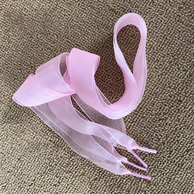 140cm Fashion Organza Ribbon Shoe Laces Sport Shoes Sneakers Bowknot Flat Shoelaces Canvas Bootlaces Strings