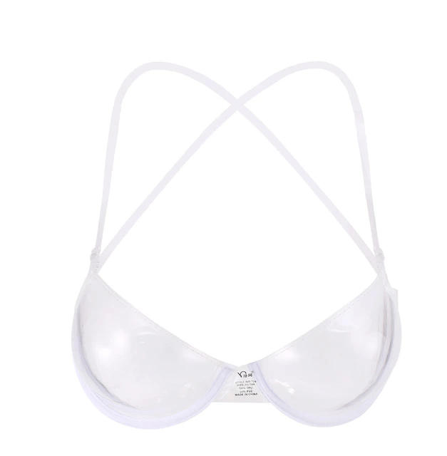 Padded Bra with Clear Straps Stretch Straps Best Bra Backless