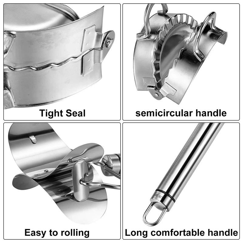 3 штуки 9,5 см из нержавеющей стали для приготовления пельменей 1 пельменей для кожи 2 формы для пельменей китайский резак для пельменей для пирога Пельменей