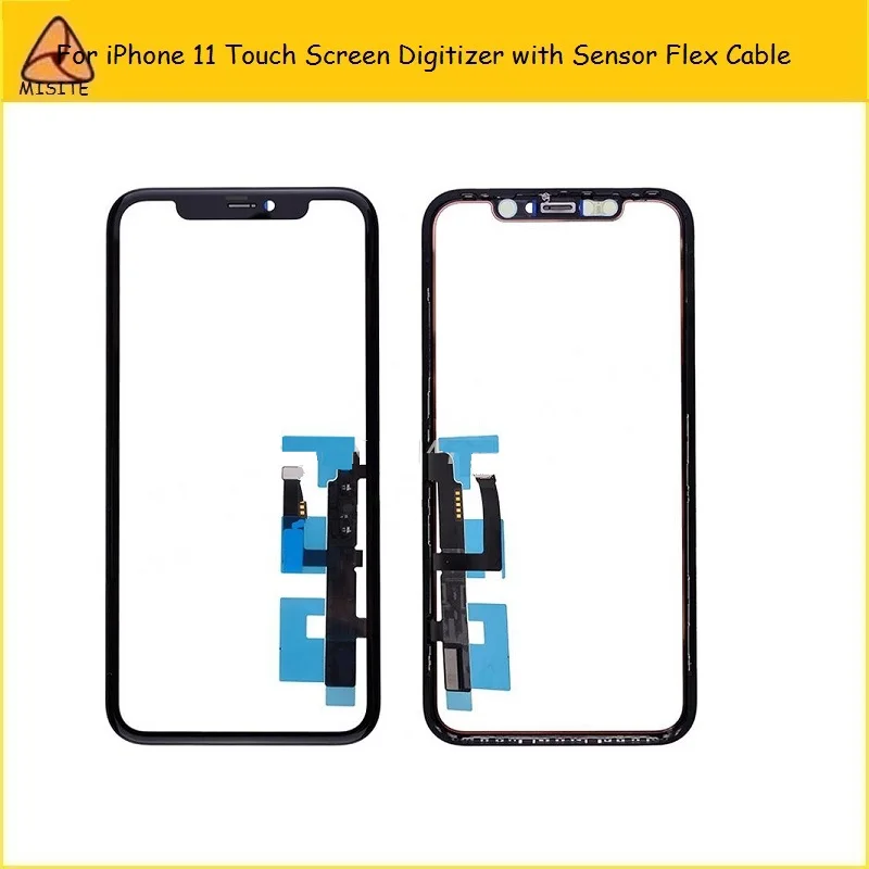 

2Pcs/Lot Original New For iPhone 11Touch Screen Digitizer Panel Front Glass Assembly With Sensor Flex Cable Repair Parts