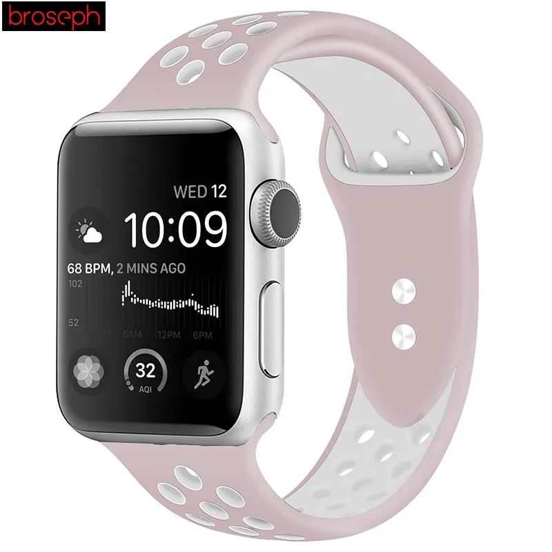 Силиконовые Спортивные Ремни Nike для Apple Watch 4 полосы 40 мм 44 мм ремешок для часов браслет для iwatch серии 3 2 1 38 мм 42 мм
