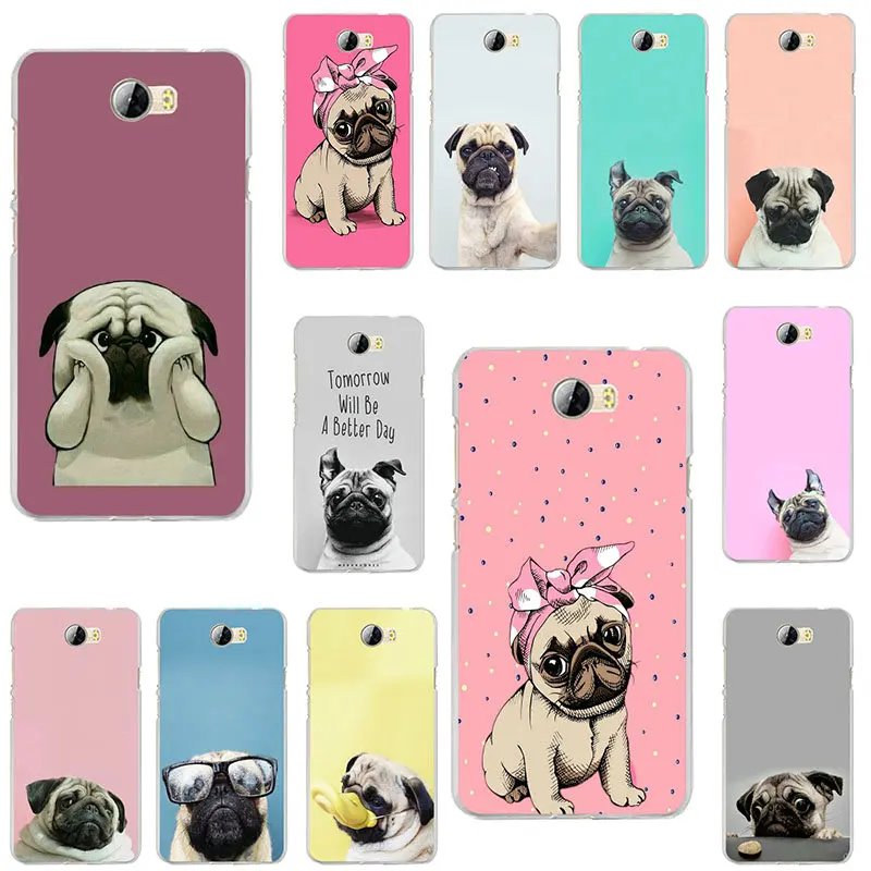Funds Of Screen Pug Dogs Silicone Soft TPU Phone Cases for Huawei P7 P8 P9 Mini P10 P20 P30 Smart Lite Plus 2017 2019 Bags | Мобильные
