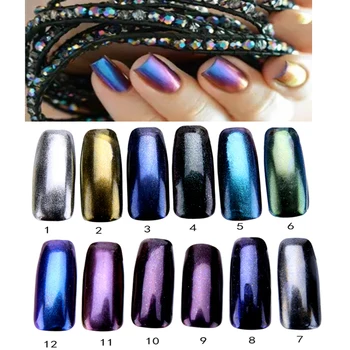 

OutTop 1g/ Box Sliver Nail Glitter Powder Shinning Nail Mirror Powder Makeup Art DIY Chrome Pigment j106