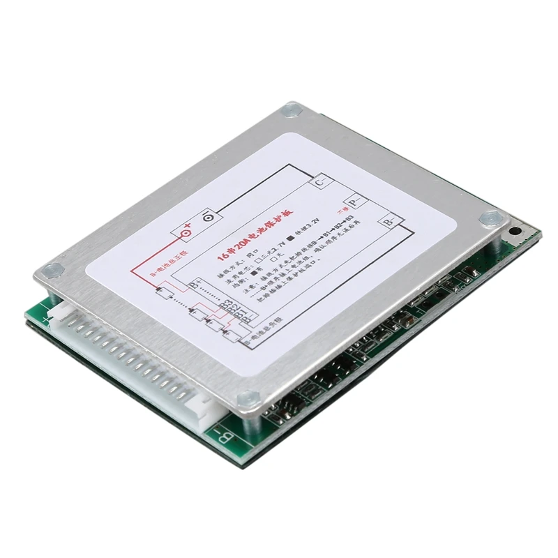 16S 48V 20A 18650 LiFePo4 плата защиты батареи BMS PCB с балансом для электровелосипеда EScooter