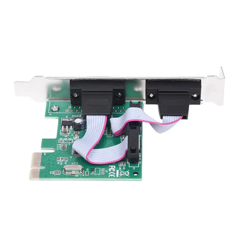 Двойной Порты 9-контактный последовательный RS232 DB9 PCI-E карта Com AC332