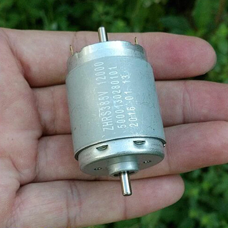 RS-385 Motor DC 12V 12000RPM High Speed Large Torque Dual Shaft Strong Magnetic