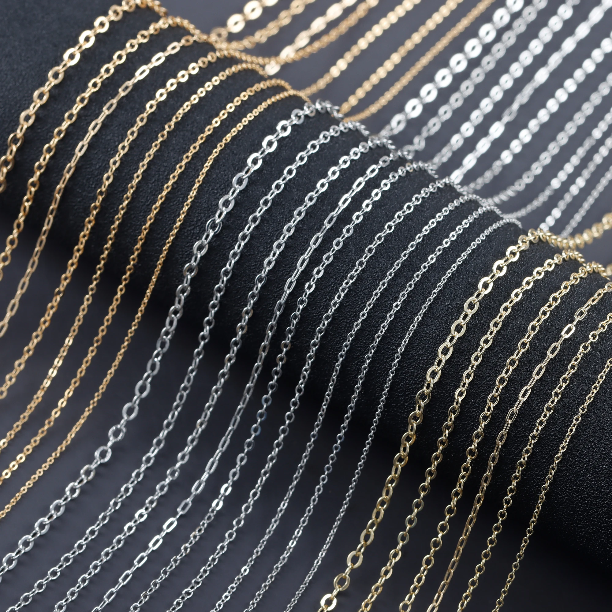 YEGUI C259,diy 체인, 18k 14k 금 도금, 구리 금속, 로듐 도금, 보석 찾기, diy 팔찌 목걸이, 보석 만들기, 3 메터/몫